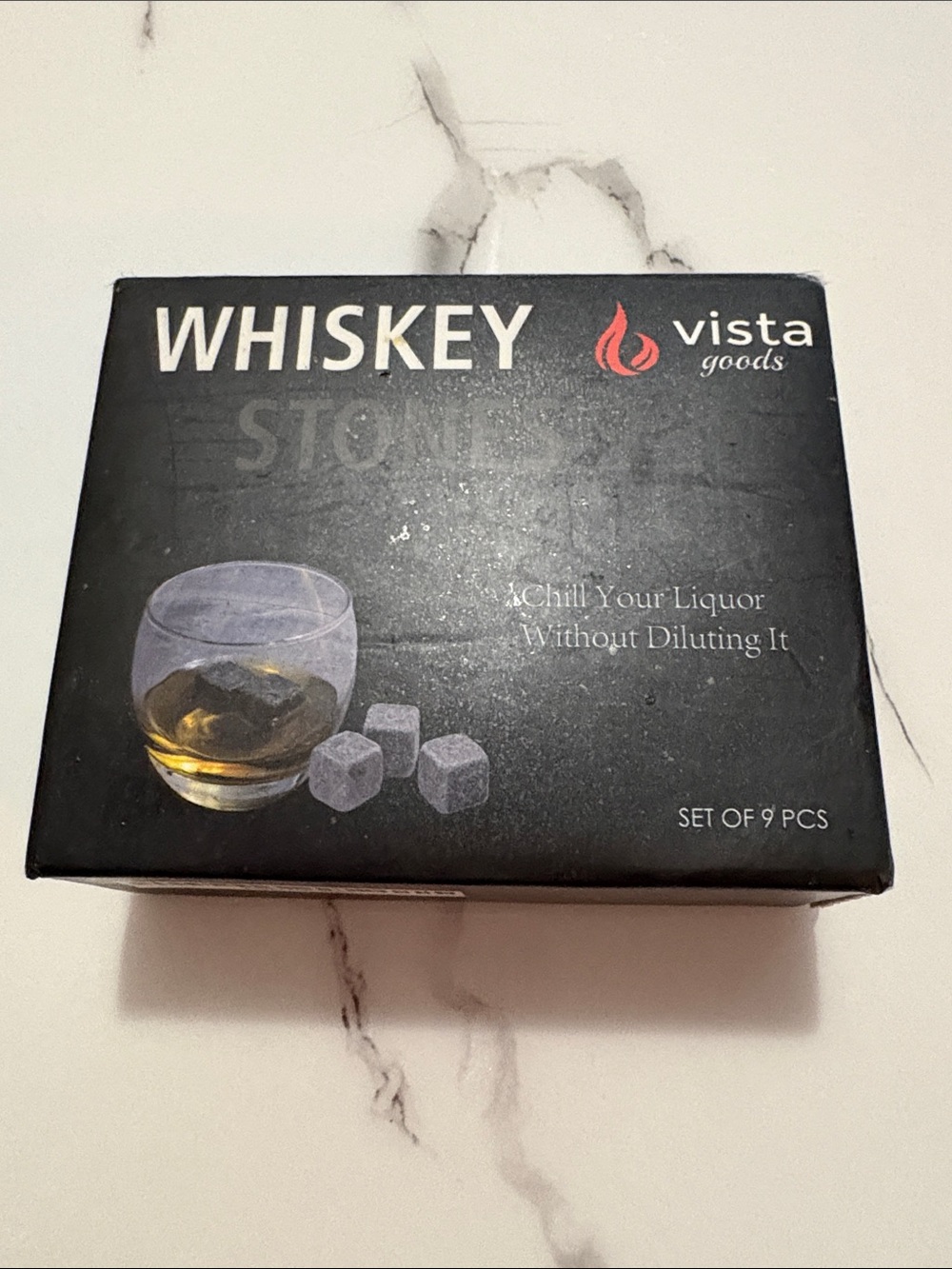 Gray Whiskey Stones - Reusable Chilling Cubes (Set of 9) vista goods